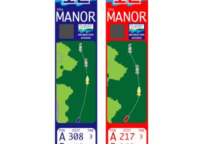Custom maps and tee signs at Lexington Manor Disc Golf Course (Lexington Park, MD)