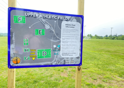 Custom map and sign design at Hoover Ridge Park (Madison, VA).