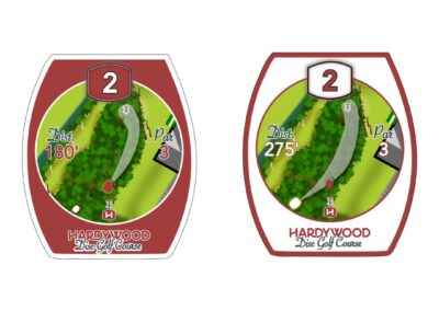 Disc golf course design, construction, and installation, including custom tee signs and course map at Hardywood Brewery's Westcreek location in Richmond, VA.