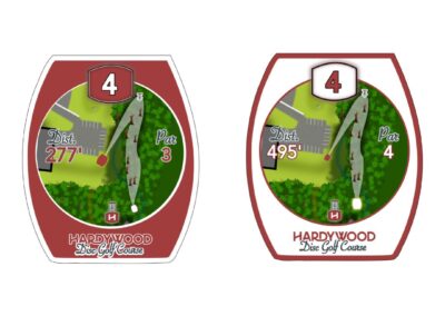 Disc golf course design, construction, and installation, including custom tee signs and course map at Hardywood Brewery's Westcreek location in Richmond, VA.