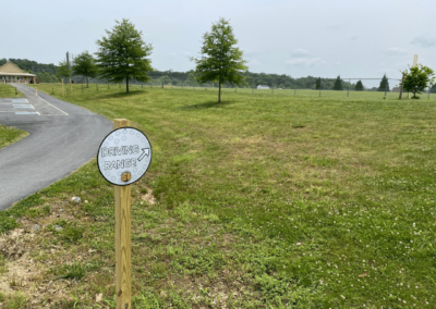 Custom map and sign design at Hoover Ridge Park (Madison, VA).